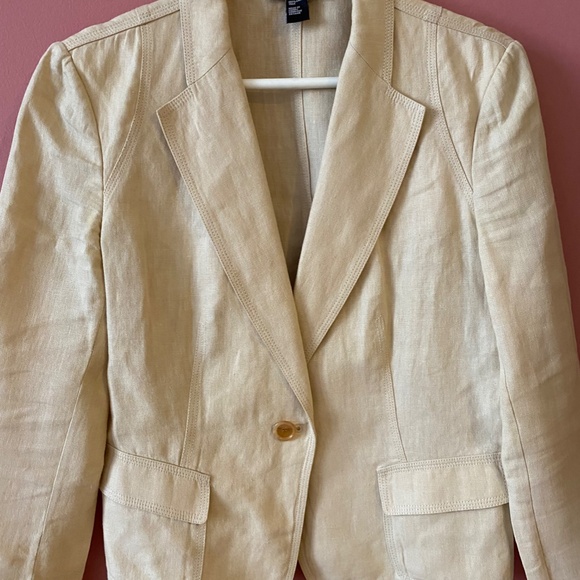DKNY Linen Jacket Size 8 - Picture 3 of 10